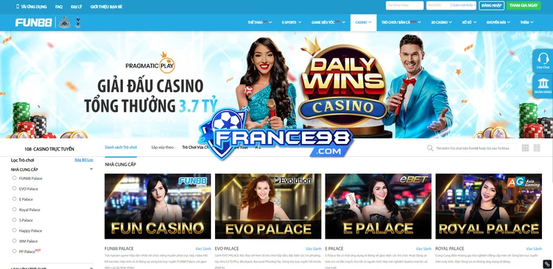 Casino trực tuyến tặng tiền
